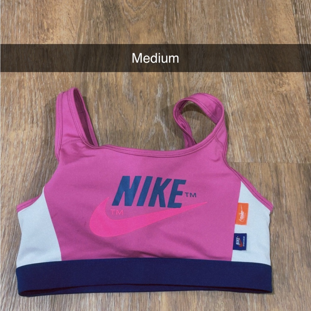 Nike Pink and Blue Sports Bra